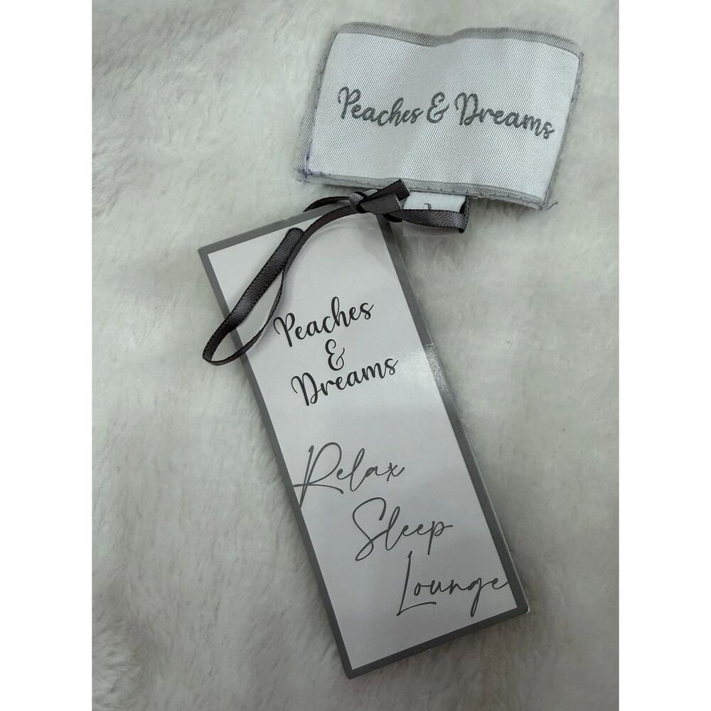 Peaches & Dreams Bathrobe Plush Soft Faux Fur Cozy Warm Robe Women's Size L - Picture 5 of 7